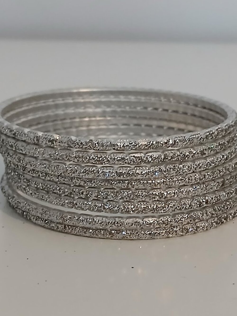 Texture & Sparkle Bangles - 8 pcs - size XS - S/ 2.4